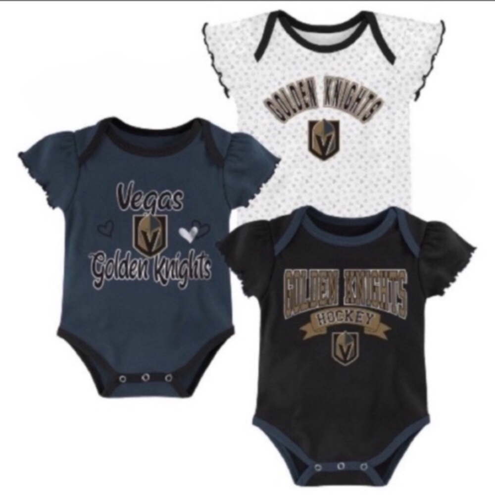 NWT NHL Vegas Golden Knights 3 Piece Onsie Set